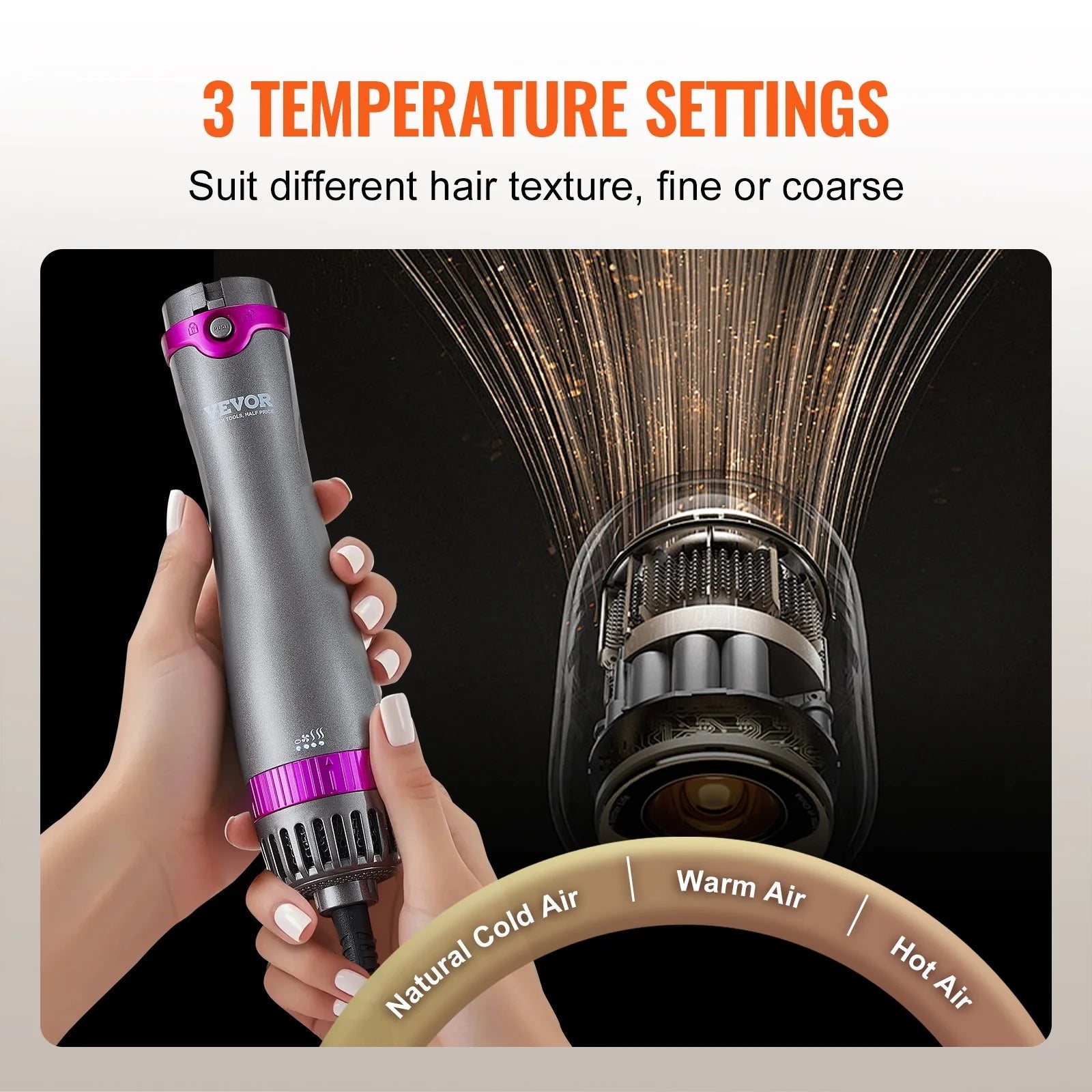 vevor 5 in 1 hair dryer brush from jambra hot hair styler