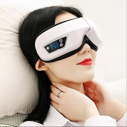 vevor heated eye massager 5 modes bluetooth music white