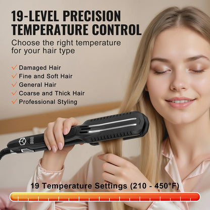 titanium flat Iron from jambra dual infrared and lcd display